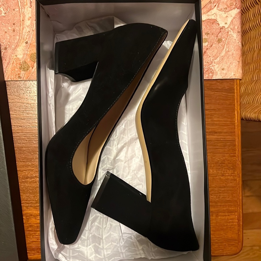 Marc Fisher suede block heels
